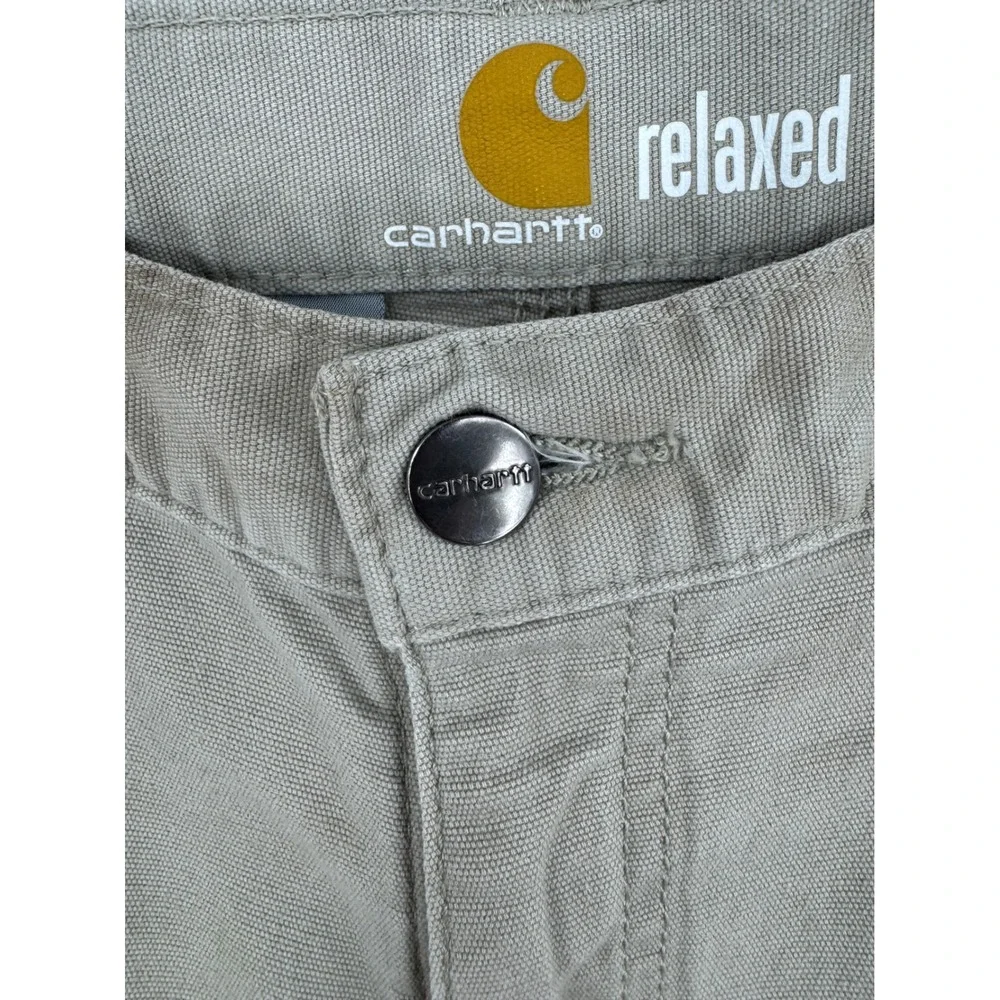 Carhartt Mens Relaxed Fit Canvas Work Shorts Khaki Tan 102514-232 Size 33